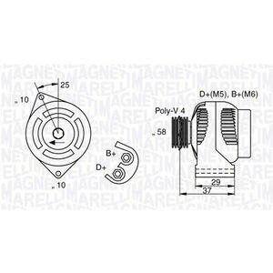 Alternator (12V, 75A) potrivit SMART CABRIO, CITY-COUPE, FORTWO, ROADSTER 0.6 0.7 07.98-01.07 imagine