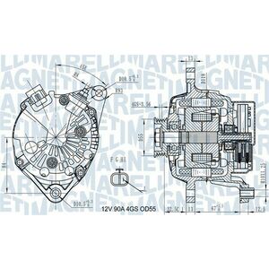 Alternator (12V, 90A) potrivit NISSAN MICRA III 1.0 1.2 01.03-06.10 imagine