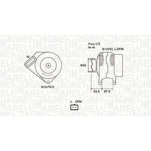 Alternator (12V, 95A) potrivit DACIA LOGAN, LOGAN II, LOGAN MCV II, SANDERO, SANDERO II; NISSAN KUBISTAR; RENAULT CLIO II, CLIO II HATCHBACK, CLIO III, KANGOO, KANGOO EXPRESS 1.2-2.0 08.97- imagine