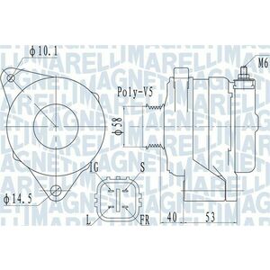 Alternator (14V, 100A) potrivit TOYOTA AVENSIS, COROLLA, COROLLA VERSO 2.0D 01.02-03.09 imagine