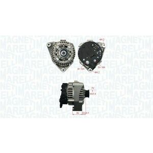 Alternator (12V, 95A) potrivit BMW 3 (E36), 5 (E34); OPEL OMEGA B 2.5D 09.91-07.03 imagine