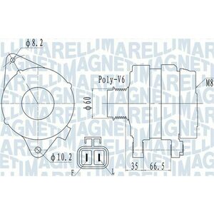 Alternator (14V, 100A) potrivit OPEL ASTRA H, ASTRA H CLASSIC, ASTRA H GTC, ASTRA H KOMBI, CORSA D, MERIVA A, MERIVA B, ZAFIRA B, ZAFIRA B MINIVAN 1.7D 08.06- imagine