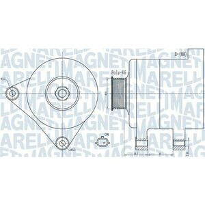 Alternator (14V, 110A) potrivit RENAULT CLIO III, KANGOO BE BOP, KANGOO EXPRESS, KANGOO II, MEGANE II, WIND 1.6 1.6ALK 1.6LPG 01.07- imagine