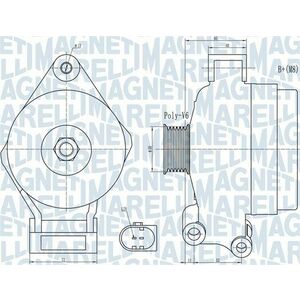 Alternator (14V, 120A) potrivit FORD B-MAX, C-MAX II, ECOSPORT, FIESTA VI, FOCUS III, KA+ III 1.2-1.6LPG 06.08- imagine