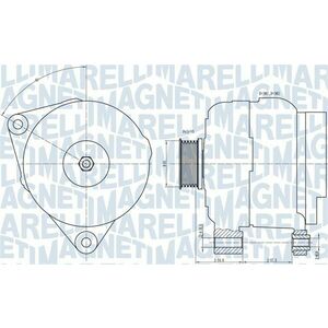 Alternator (14V, 120A) potrivit OPEL ASTRA G, ASTRA G CLASSIC, ASTRA H, ASTRA H CLASSIC, COMBO TOUR, COMBO MINIVAN, CORSA C, CORSA C HATCHBACK, MERIVA A, TIGRA; RENAULT MEGANE II 1.2-1.6 02.98- imagine