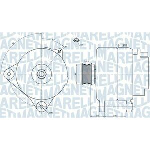 Alternator (14V, 120A) potrivit RENAULT CLIO III, FLUENCE, LAGUNA III, MEGANE, MEGANE II, MEGANE III, MODUS 1.4-1.6LPG 12.04- imagine