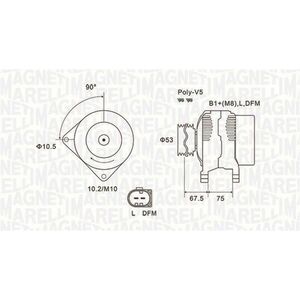 Alternator (14V, 150A) imagine