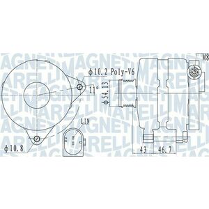 Alternator (14V, 150A) potrivit FORD GALAXY II, MONDEO IV, S-MAX; LAND ROVER FREELANDER 2 2.0D 2.2D 10.06-06.15 imagine