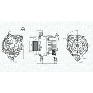 Alternator (14V, 150A) potrivit NISSAN NAVARA NP300, PATHFINDER III 2.5D 01.05- imagine