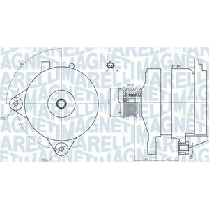 Alternator (14V, 180A) potrivit CITROEN C5 III, C6; PEUGEOT 407, 607 2.7D 12.04- imagine