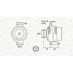 Alternator (14V, 75A) potrivit DACIA LOGAN, LOGAN EXPRESS, LOGAN MCV, SANDERO; NISSAN KUBISTAR; RENAULT CLIO II, CLIO III, ESPACE III, KANGOO, KANGOO EXPRESS, LAGUNA I, LOGAN I 1.4-2.0 01.96- imagine