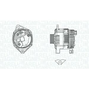 Alternator (14V, 80A) potrivit CITROEN BERLINGO, BERLINGO MINIVAN, JUMPER I, JUMPY I, XANTIA, XANTIA KOMBI, XSARA, XSARA HATCHBACK, ZX, ZX HATCHBACK; FIAT DUCATO, SCUDO; PEUGEOT 306 1.6-2.1D 07.87-12. imagine