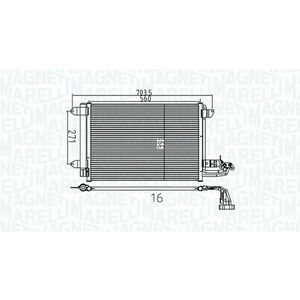 Condensator climatizare (cu uscator) potrivit AUDI A3, TT; SEAT ALTEA, ALTEA XL, LEON, TOLEDO III; SKODA OCTAVIA I, OCTAVIA II, SUPERB II, YETI; VW CADDY ALLTRACK, CADDY ALLTRACK MINIVAN, CADDY III 1. imagine