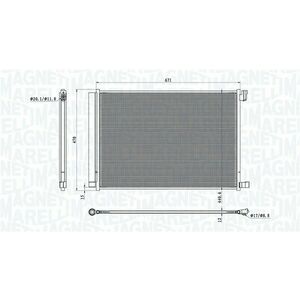 Condensator climatizare (cu uscator) potrivit MERCEDES AMG GT (C190), AMG GT (R190), C (A205), C (C205), C T-MODEL (S205), C (W205), CLS (C257), E (A238), E ALL-TERRAIN (S213), E (C238) 1.5H-6.0 12.13 imagine