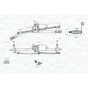 Mecanism stergator parbriz Fata (cu motor) potrivit FIAT PUNTO, PUNTO HATCHBACK 09.99-03.12 imagine