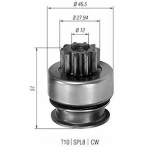 Pinion electromotor potrivit CHRYSLER CIRRUS, SEBRING; DODGE STRATUS 2.5 10.94-04.01 imagine