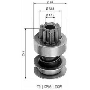 Pinion electromotor potrivit FIAT 126 0.6 0.65 0.7 09.72-09.00 imagine