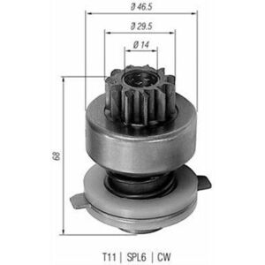 Pinion electromotor potrivit LADA 1200-1500 1.3 01.81-12.82 imagine