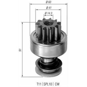 Pinion electromotor potrivit SCANIA 2, 3, 4, 4 BUS 01.81-09.10 imagine