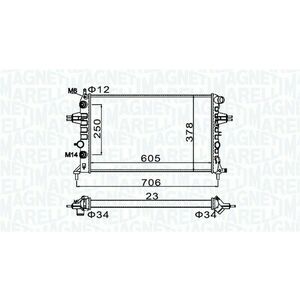 Radiator motor potrivit OPEL ASTRA G, ASTRA G KOMBI, ZAFIRA A 1.4-2.2 imagine