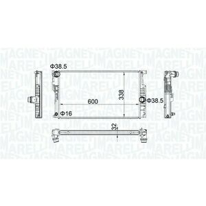 Radiator racire motor potrivit BMW 1 (F20), 1 (F21), 2 (F22, F87), 2 (F23), 3 (F30, F80), 3 (F31), 3 GRAN TURISMO (F34), 4 (F32, F82), 4 (F33, F83), 4 GRAN COUPE (F36) 1.5D-3.0D 07.11- imagine