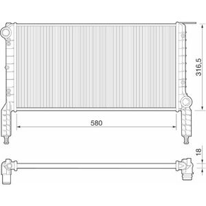 Radiator racire motor potrivit FIAT DOBLO, DOBLO MINIVAN 1.2 1.6 03.01- imagine