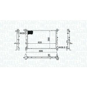 Radiator racire motor potrivit FIAT TIPO 1.3D 1.4 03.16- imagine