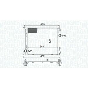 Radiator racire motor potrivit NISSAN QASHQAI II, X-TRAIL III; RENAULT ESPACE V, KADJAR 1.2 1.6 1.6D 11.13- imagine