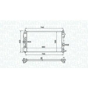 Radiator racire motor potrivit OPEL ASTRA J, ASTRA J GTC, ZAFIRA C 1.6D 1.7D 2.0D 09.09- imagine