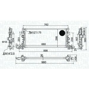 Radiator racire motor potrivit OPEL ASTRA K, ASTRA K KOMBI 1.0-1.6D 06.15- imagine