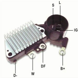 Regulator alternator potrivit CHRYSLER VOYAGER II; JEEP CHEROKEE, GRAND CHEROKEE I, WRANGLER II; TOYOTA CAMRY, CARINA IV, CARINA V, CELICA, MR2 I, MR2 II, SUPRA 1.6-5.2 02.83-04.07 imagine