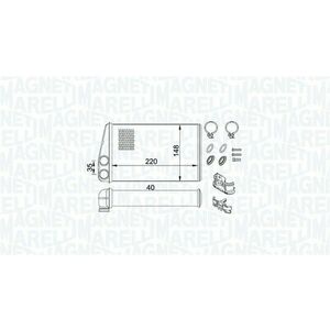 Schimbator caldura incalzire habitaclu potrivit RENAULT GRAND SCENIC II, MEGANE II, MEGANE II KOMBI, SCENIC II 1.4-2.0D 09.02- imagine