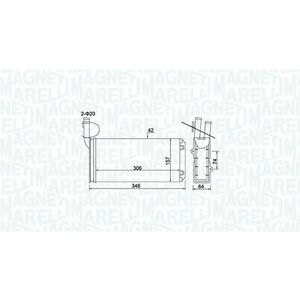 Schimbator caldura incalzire habitaclu potrivit VW TRANSPORTER T4, TRANSPORTER T6, TRANSPORTER T6 CARAVELLE T6 1.9D-2.8 07.90- imagine