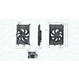 Ventilator radiator (cu carcasa) potrivit FIAT 500X; JEEP RENEGADE 1.4 1.6D 07.14- imagine