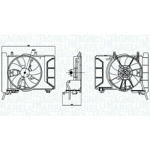 Ventilator radiator (cu carcasa) potrivit TOYOTA YARIS 1.0 12.10- imagine