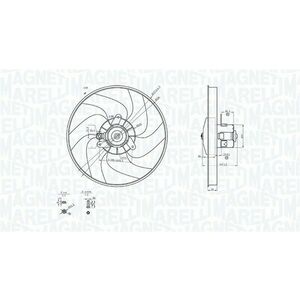 Ventilator radiator Dreapta potrivit CITROEN BERLINGO, BERLINGO MINIVAN, XSARA; PEUGEOT 306, 406, PARTNER, PARTNER MINIVAN 1.5D-2.0D 05.93-12.15 imagine