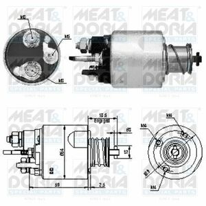 Solenoid electromotor (12V) potrivit DACIA LOGAN, LOGAN EXPRESS, LOGAN MCV; RENAULT CLIO II, CLIO III, GRAND SCENIC II, KANGOO, KANGOO EXPRESS, KANGOO II, LAGUNA III, LOGAN I 1.5D 12.02- imagine