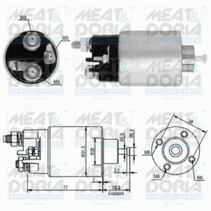 Solenoid electromotor potrivit DACIA LOGAN, LOGAN MCV; NISSAN ALMERA II, KUBISTAR, MICRA III; RENAULT CLIO II, CLIO III, KANGOO, KANGOO EXPRESS, LOGAN I, MEGANE II 1.4 1.5D 1.9D 09.98- imagine