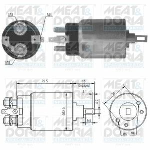 Solenoid electromotor potrivit FORD MAVERICK; NISSAN PICK UP, TERRANO I, TERRANO II, URVAN 2.3D 2.5D 2.7D 03.86-09.07 imagine