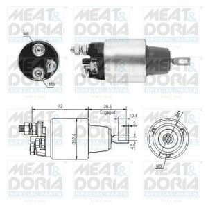 Solenoid electromotor potrivit IVECO DAILY III, DAILY IV, MASSIF; RVI MASCOTT 2.3D-3.0D 01.99-08.11 imagine