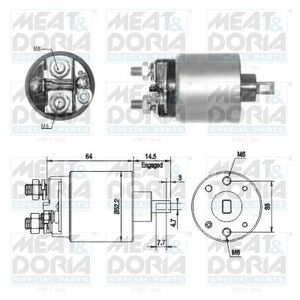 Solenoid electromotor potrivit NISSAN QASHQAI I, TIIDA, X-TRAIL II; RENAULT CLIO III, FLUENCE, GRAND SCENIC III, LAGUNA III, MEGANE III, SCENIC III 1.8 2.0 2.0ALK 09.06- imagine