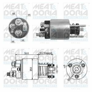 Solenoid electromotor (12V) potrivit BMW Seria 3 (E30), 3 (E36), 3 (E46), 5 (E34), 5 (E39), 5 (E60), 5 (E61), 7 (E38), 7 (E65, E66, E67), X3 (E83), X5 (E53), Z3 (E36), Z4 (E85) 1.6-3.0 06.87-12.10 imagine