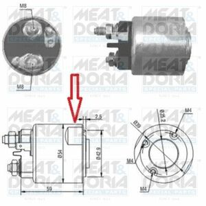 Solenoid electromotor potrivit DACIA DUSTER, LOGAN, LOGAN EXPRESS, LOGAN MCV, SANDERO; NISSAN KUBISTAR; RENAULT GRAND SCENIC II, KANGOO BE BOP, KANGOO EXPRESS, KANGOO II 1.4-1.6LPG 06.03- imagine