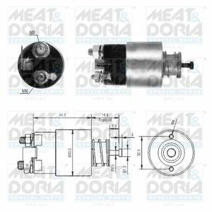 Solenoid electromotor potrivit HYUNDAI ACCENT II, ACCENT III, GETZ, MATRIX; KIA RIO, RIO II 1.3 1.4 1.6 06.01- imagine